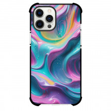 Girlish Phone Case For iPhone Samsung Galaxy Pixel OnePlus Vivo Xiaomi Asus Sony Motorola Nokia - Liquid Paint Aqua Pink Abstract