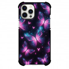Girlish Phone Case For iPhone Samsung Galaxy Pixel OnePlus Vivo Xiaomi Asus Sony Motorola Nokia - Pink and Blue Glowing Butterflies