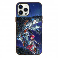 Mobile Suit Gundam GQuuuuuuX Phone Case For iPhone Samsung Galaxy Pixel OnePlus Vivo Xiaomi Asus Sony Motorola Nokia - Amate Yuzuriha And GQuuuuuuX Flying Side Portrait
