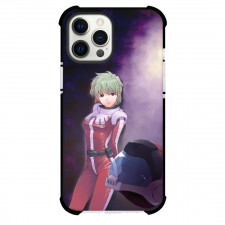 Gundam MS Team Phone Case For iPhone Samsung Galaxy Pixel OnePlus Vivo Xiaomi Asus Sony Motorola Nokia - Aina Sahalin Holds Her Helmet with Purple Background