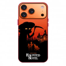 Haunted Hotel Phone Case For iPhone Samsung Galaxy Pixel OnePlus Vivo Xiaomi Asus Sony Motorola Nokia - Shadow Holds Scythe In Forest Hotel Background
