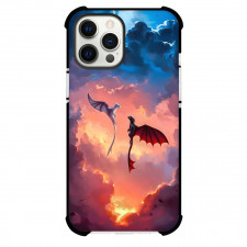 How To Train Your Dragon Phone Case For iPhone Samsung Galaxy Pixel OnePlus Vivo Xiaomi Asus Sony Motorola Nokia - Toothless And Light Fury Illustration On Twilight Sky Background