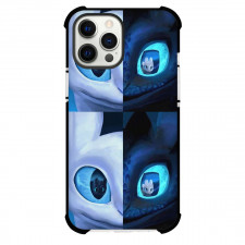How To Train Your Dragon Phone Case For iPhone Samsung Galaxy Pixel OnePlus Vivo Xiaomi Asus Sony Motorola Nokia - Toothless X Light Fury Half Face Poster