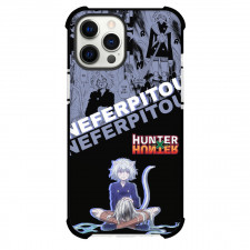 Hunter X Hunter Neferpitou Phone Case For iPhone And Samsung Galaxy Devices - Neferpitou Sitting On Comic Background