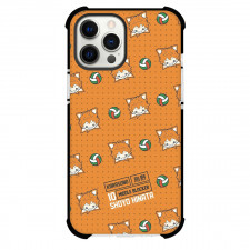 Haikyu Hinata Shoyo Phone Case For iPhone Samsung Galaxy Pixel OnePlus Vivo Xiaomi Asus Sony Motorola Nokia - Hinata Shoyo Chibi Face and Ball Print Wall