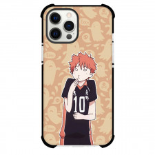 Haikyu Hinata Shoyo Phone Case For iPhone Samsung Galaxy Pixel OnePlus Vivo Xiaomi Asus Sony Motorola Nokia - Hinata Shoyo Wpap Art with Boo Pattern Background