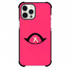 Hazbin Hotel Cherri Bomb Phone Case For iPhone Samsung Galaxy Pixel OnePlus Vivo Xiaomi Asus Sony Motorola Nokia - Cherri Bomb Eye Illustration On Pink Background
