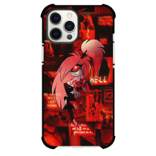 Hazbin Hotel Cherri Bomb Phone Case For iPhone Samsung Galaxy Pixel OnePlus Vivo Xiaomi Asus Sony Motorola Nokia - Cherri Bomb On Red Neon Effect Poster Background