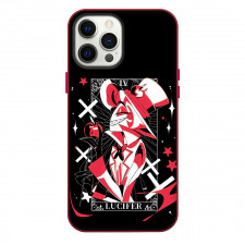 Hazbin Hotel Lucifer Morningstar Phone Case For iPhone Samsung Galaxy Pixel OnePlus Vivo Xiaomi Asus Sony Motorola Nokia - Lucifer Morningstar Minimalist Art On Black Background