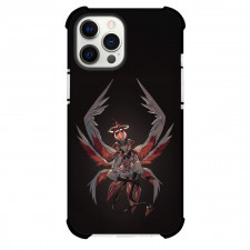 Hazbin Hotel Lucifer Morningstar Phone Case For iPhone Samsung Galaxy Pixel OnePlus Vivo Xiaomi Asus Sony Motorola Nokia - Lucifer Morningstar With Wings On Black Background