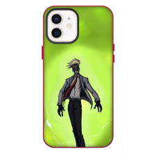 Hazbin Hotel Tom Trench Phone Case For iPhone Samsung Galaxy Pixel OnePlus Vivo Xiaomi Asus Sony Motorola Nokia - Tom Trench Wearing Gas Mask Fan Art Illustration Art On Green Background