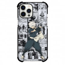 Hells Paradise Jigokuraku Gabimaru Phone Case For iPhone Samsung Galaxy Pixel OnePlus Vivo Xiaomi Asus Sony Motorola Nokia - Gabimaru Standing On Grayscale Comicbook Background