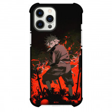 Hells Paradise Jigokuraku Gabimaru Phone Case For iPhone Samsung Galaxy Pixel OnePlus Vivo Xiaomi Asus Sony Motorola Nokia - Gabimaru Standing Infront of Red Background