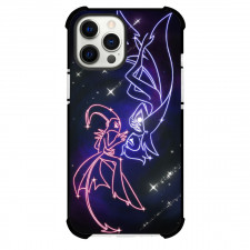 Helluva Boss Phone Case For iPhone Samsung Galaxy Pixel OnePlus Vivo Xiaomi Asus Sony Motorola Nokia - Helluva Boss Blitz And Stolas Neon Line Art On Blue Background