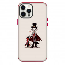 Helluva Boss Phone Case For iPhone Samsung Galaxy Pixel OnePlus Vivo Xiaomi Asus Sony Motorola Nokia - Helluva Boss Stolas And Blitzo On Beige Background