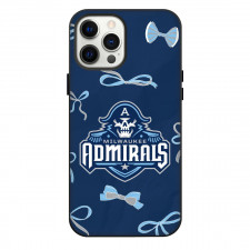Milwaukee Admirals Phone Case For iPhone Samsung Galaxy Pixel OnePlus Vivo Xiaomi Asus Sony Motorola Nokia - Logo Ribbon In Blue Background