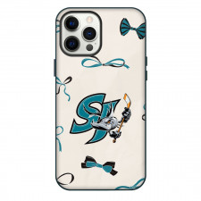 San Jose Barracuda Phone Case For iPhone Samsung Galaxy Pixel OnePlus Vivo Xiaomi Asus Sony Motorola Nokia - Logo Ribbon In Beige Background