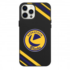 Saskatoon Blades Phone Case For iPhone Samsung Galaxy Pixel OnePlus Vivo Xiaomi Asus Sony Motorola Nokia - Large Logo Stripe
