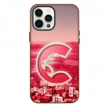 Prince George Cougars Phone Case For iPhone Samsung Galaxy Pixel OnePlus Vivo Xiaomi Asus Sony Motorola Nokia - Logo In City Red Background