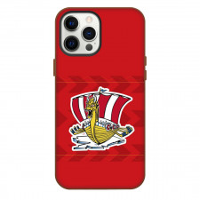 Baie Comeau Drakkar Phone Case For iPhone Samsung Galaxy Pixel OnePlus Vivo Xiaomi Asus Sony Motorola Nokia - Logo In Red Arrows Background