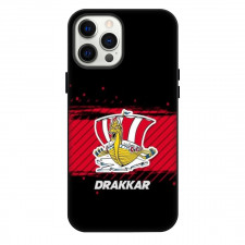 Baie Comeau Drakkar Phone Case For iPhone Samsung Galaxy Pixel OnePlus Vivo Xiaomi Asus Sony Motorola Nokia - Logo In Red And Black Background