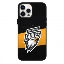Cape Breton Eagles Phone Case For iPhone Samsung Galaxy Pixel OnePlus Vivo Xiaomi Asus Sony Motorola Nokia - Logo In Black And Yellow Grunge Background