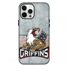 Grand Rapids Griffins Phone Case For iPhone Samsung Galaxy Pixel OnePlus Vivo Xiaomi Asus Sony Motorola Nokia - Logo In Ice Background