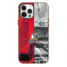 Grand Rapids Griffins Phone Case For iPhone Samsung Galaxy Pixel OnePlus Vivo Xiaomi Asus Sony Motorola Nokia - Logo Monochrome In Red Poster