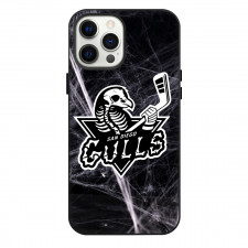 San Diego Gulls Phone Case For iPhone Samsung Galaxy Pixel OnePlus Vivo Xiaomi Asus Sony Motorola Nokia - Skeleton Logo In Grunge Background