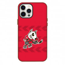 Niagara IceDogs Phone Case For iPhone Samsung Galaxy Pixel OnePlus Vivo Xiaomi Asus Sony Motorola Nokia - Logo Arrow In Red Background