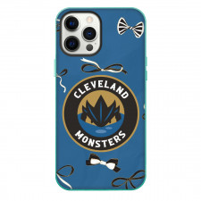 Cleveland Monsters Phone Case For iPhone Samsung Galaxy Pixel OnePlus Vivo Xiaomi Asus Sony Motorola Nokia - Logo Ribbon In Blue Background