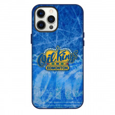 Edmonton Oil Kings Phone Case For iPhone Samsung Galaxy Pixel OnePlus Vivo Xiaomi Asus Sony Motorola Nokia - Logo In Ice Background