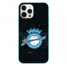Chicoutimi Sagueneens Phone Case For iPhone Samsung Galaxy Pixel OnePlus Vivo Xiaomi Asus Sony Motorola Nokia - Logo In Dark Blue Background