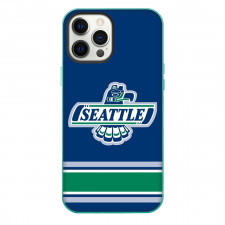 Seattle Thunderbirds Phone Case For iPhone Samsung Galaxy Pixel OnePlus Vivo Xiaomi Asus Sony Motorola Nokia - Logo In Blue And Green Line Background