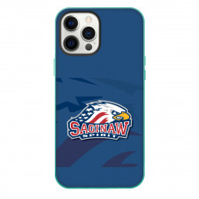 Saginaw Spirit Phone Case For iPhone Samsung Galaxy Pixel OnePlus Vivo Xiaomi Asus Sony Motorola Nokia - Logo Overlay In Blue Background