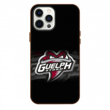 Guelph Storm Phone Case For iPhone Samsung Galaxy Pixel OnePlus Vivo Xiaomi Asus Sony Motorola Nokia - Logo Overlay In Black Background