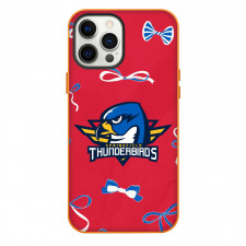 Springfield Thunderbirds Phone Case For iPhone Samsung Galaxy Pixel OnePlus Vivo Xiaomi Asus Sony Motorola Nokia - Logo Ribbon In Pink Background