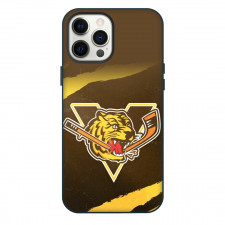Victoriaville Tigres Phone Case For iPhone Samsung Galaxy Pixel OnePlus Vivo Xiaomi Asus Sony Motorola Nokia - Logo In Brown Yellow Grunge Background