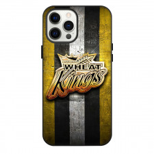 Brandon Wheat Kings Phone Case For iPhone Samsung Galaxy Pixel OnePlus Vivo Xiaomi Asus Sony Motorola Nokia - Logo Gold In Grunge Stripe Background