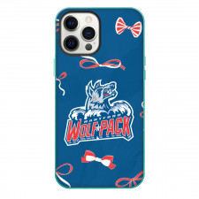 Hartford Wolf Pack Phone Case For iPhone Samsung Galaxy Pixel OnePlus Vivo Xiaomi Asus Sony Motorola Nokia - Logo Ribbon In Blue Background
