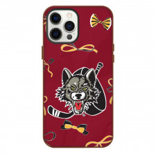 Chicago Wolves Phone Case For iPhone Samsung Galaxy Pixel OnePlus Vivo Xiaomi Asus Sony Motorola Nokia - Logo Ribbon In Red Background