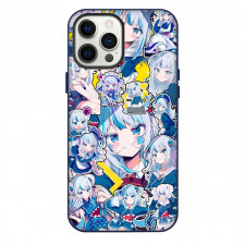 Hololive Gawr Gura Phone Case For iPhone Samsung Galaxy Pixel OnePlus Vivo Xiaomi Asus Sony Motorola Nokia - Gawr Gura Smirking Portrait Sticker Collage