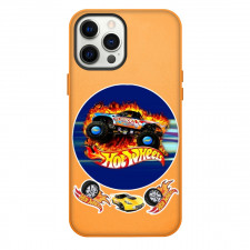 Hot Wheels Let?s Race Phone Case For iPhone Samsung Galaxy Pixel OnePlus Vivo Xiaomi Asus Sony Motorola Nokia - Race Truck In Blue And Flame Background