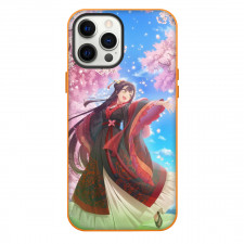 Though I Am An Inept Villainess Shu Keigetsu Phone Case For iPhone Samsung Galaxy Pixel OnePlus Vivo Xiaomi Asus Sony Motorola Nokia - Shu Keigetsu Running In Sakura Happy Portrait