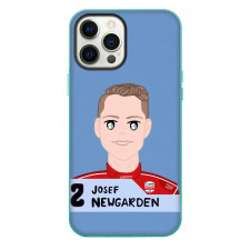 IndyCar Series Josef Newgarden Phone Case For iPhone Samsung Galaxy Pixel OnePlus Vivo Xiaomi Asus Sony Motorola Nokia - Josef Newgarden Illustration Portrait On Blue Background