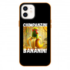 Italian Brainrot Chimpanzini Bananini Phone Case For iPhone Samsung Galaxy Pixel OnePlus Vivo Xiaomi Asus Sony Motorola Nokia - Chimpanzini Bananini Digital Art On Black Background Sticker