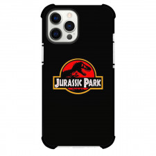 Jurassic World Phone Case For iPhone and Samsung Galaxy Devices - Jurassic World Logo Black Background
