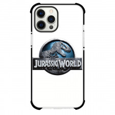 Jurassic World Phone Case For iPhone and Samsung Galaxy Devices - Jurassic World Logo Silver