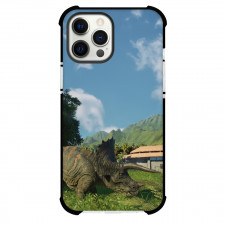 Jurassic World Phone Case For iPhone and Samsung Galaxy Devices - Triceratops Illustration