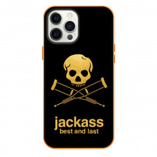 Jackass Best And Last Phone Case For iPhone Samsung Galaxy Pixel OnePlus Vivo Xiaomi Asus Sony Motorola Nokia - Jackass Best And Last Gold Skull Logo On Black Background